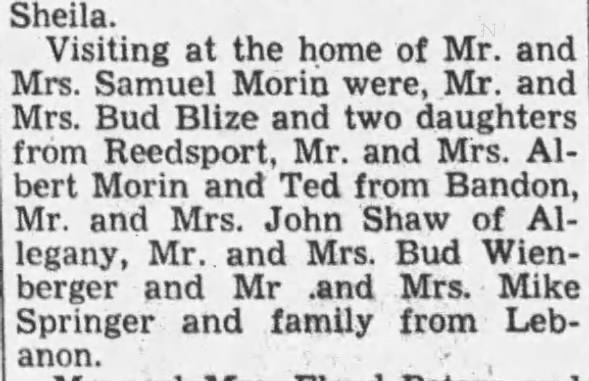 Clipping from Corvallis Gazette-Times